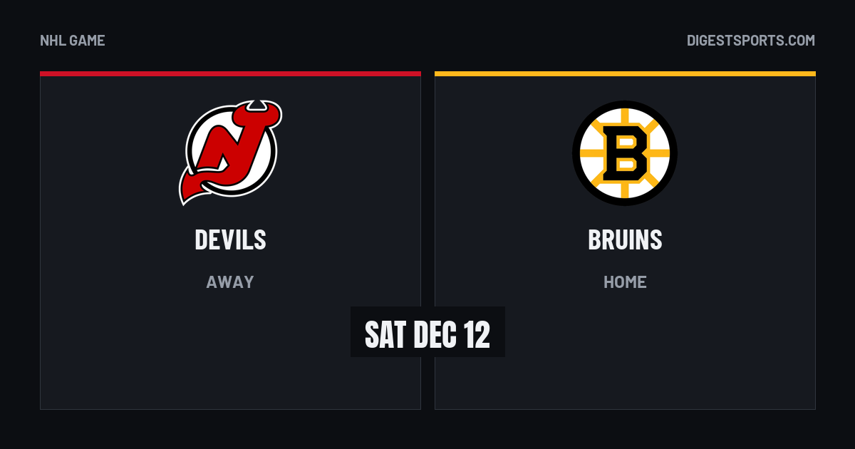 New Jersey Devils vs Boston Bruins (Dec 12, 2026): NHL Box Score ...